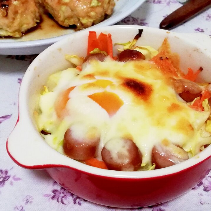 ウインナー入り簡単すごもりキャベツ